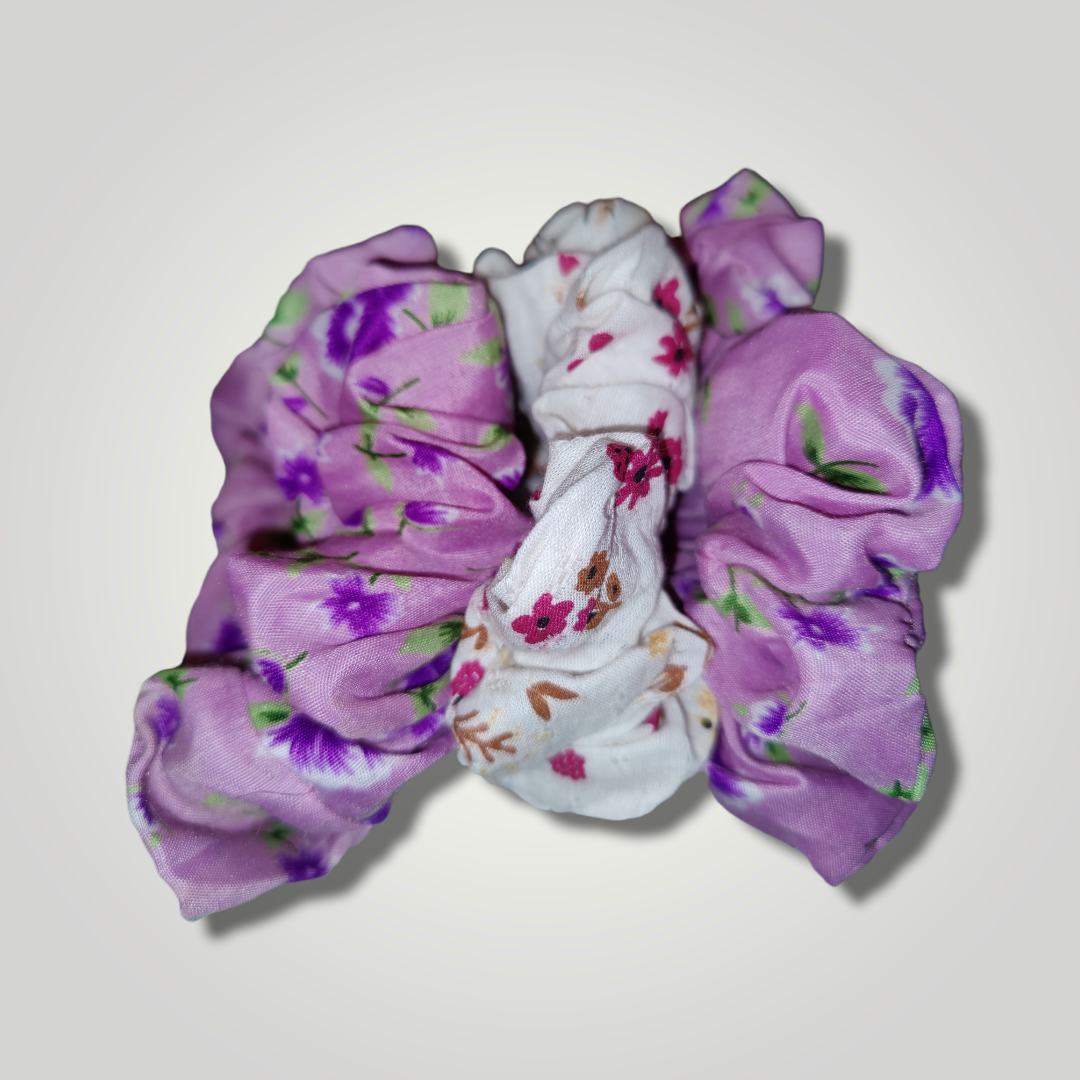 Floral Print Scrunchies